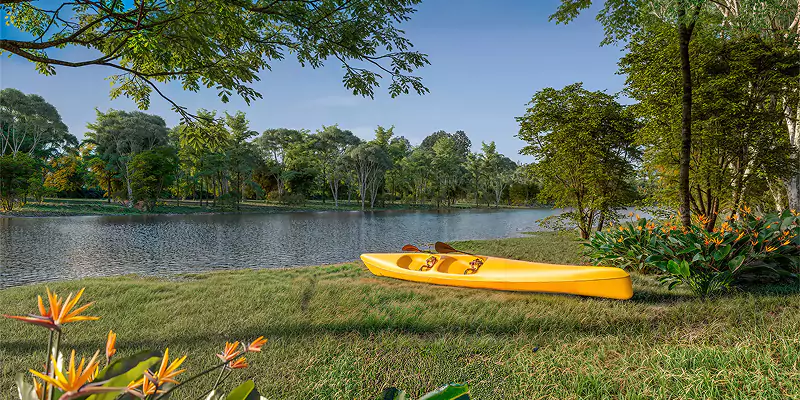 Lago com acesso privativo